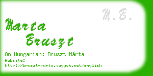 marta bruszt business card